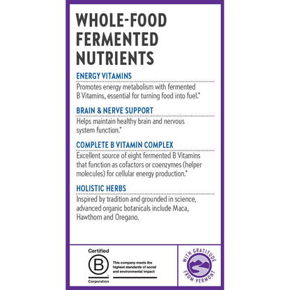 Full packaging view of New Chapter imported authentic whole food vitamin B complex