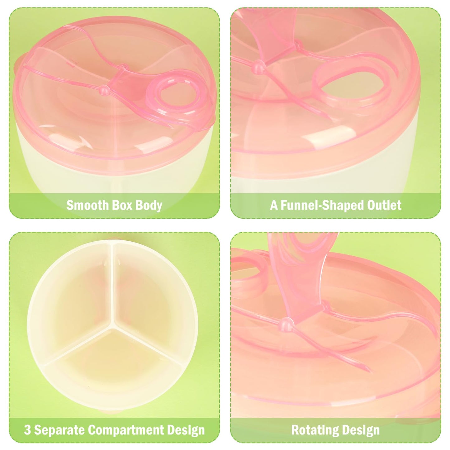 Accmor travel snack storage container for toddlers packed in a diaper bag.
