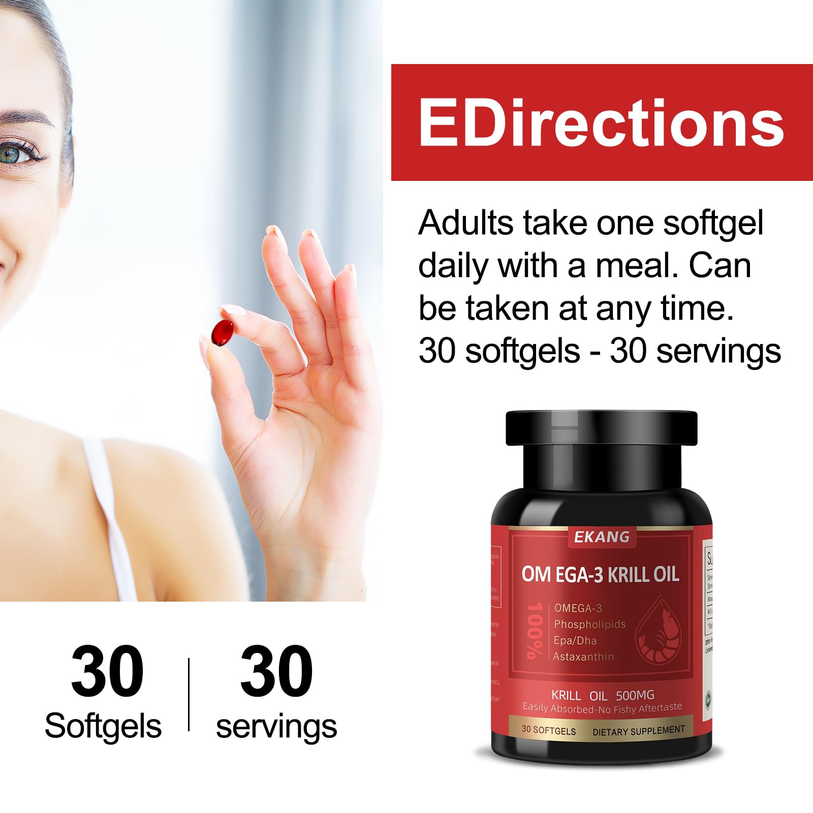 Anisx Antarctic Krill Oil 500 Mg premium dietary supplement showing the manufacturer details and authenticity marks