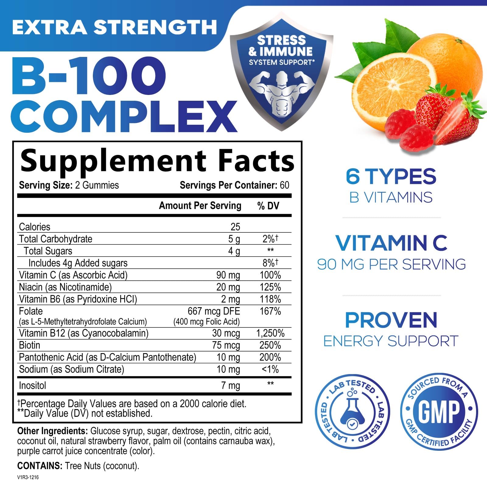 Nature's Nutrition Super B Complex Extra Strength bottle showing premium imported wellness packaging