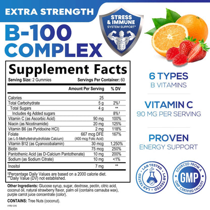 Nature's Nutrition Super B Complex Extra Strength bottle showing premium imported wellness packaging