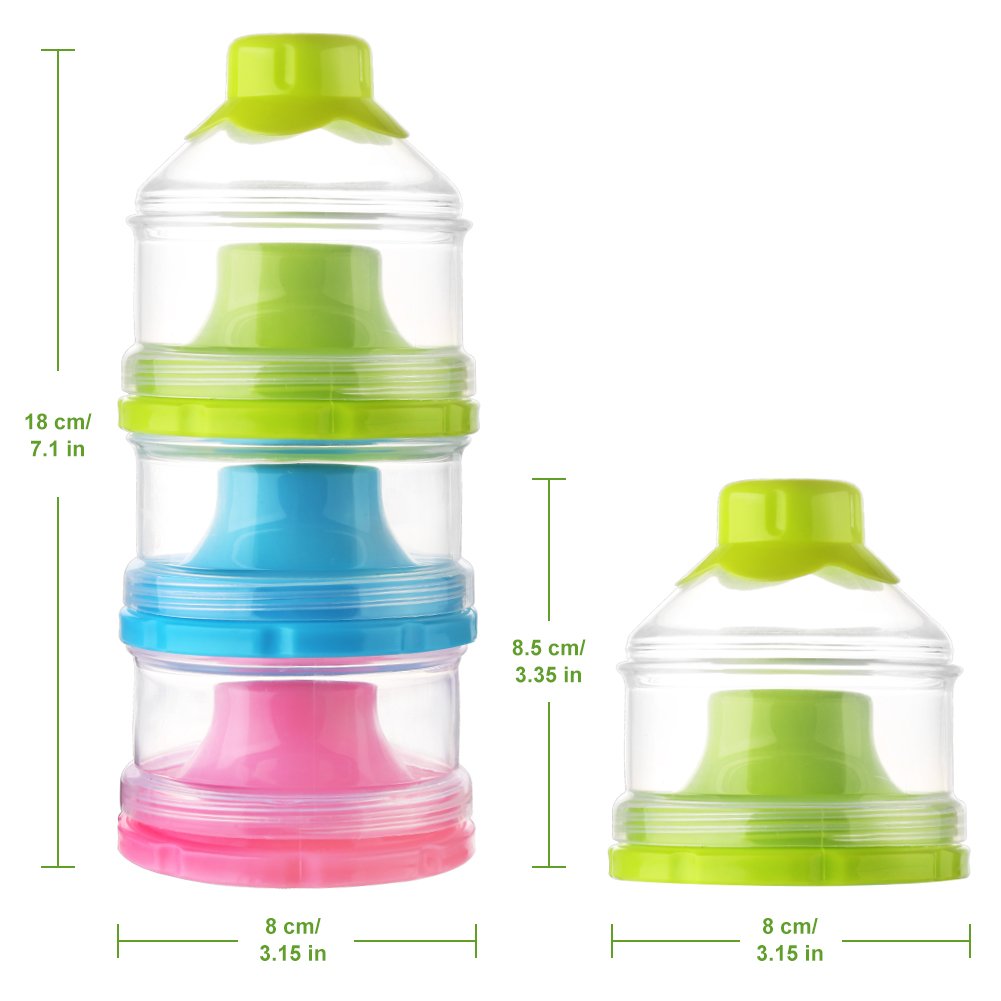 Accmor baby formula storage container displaying the secure twist lock airtight mechanism