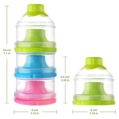 Accmor baby formula storage container displaying the secure twist lock airtight mechanism