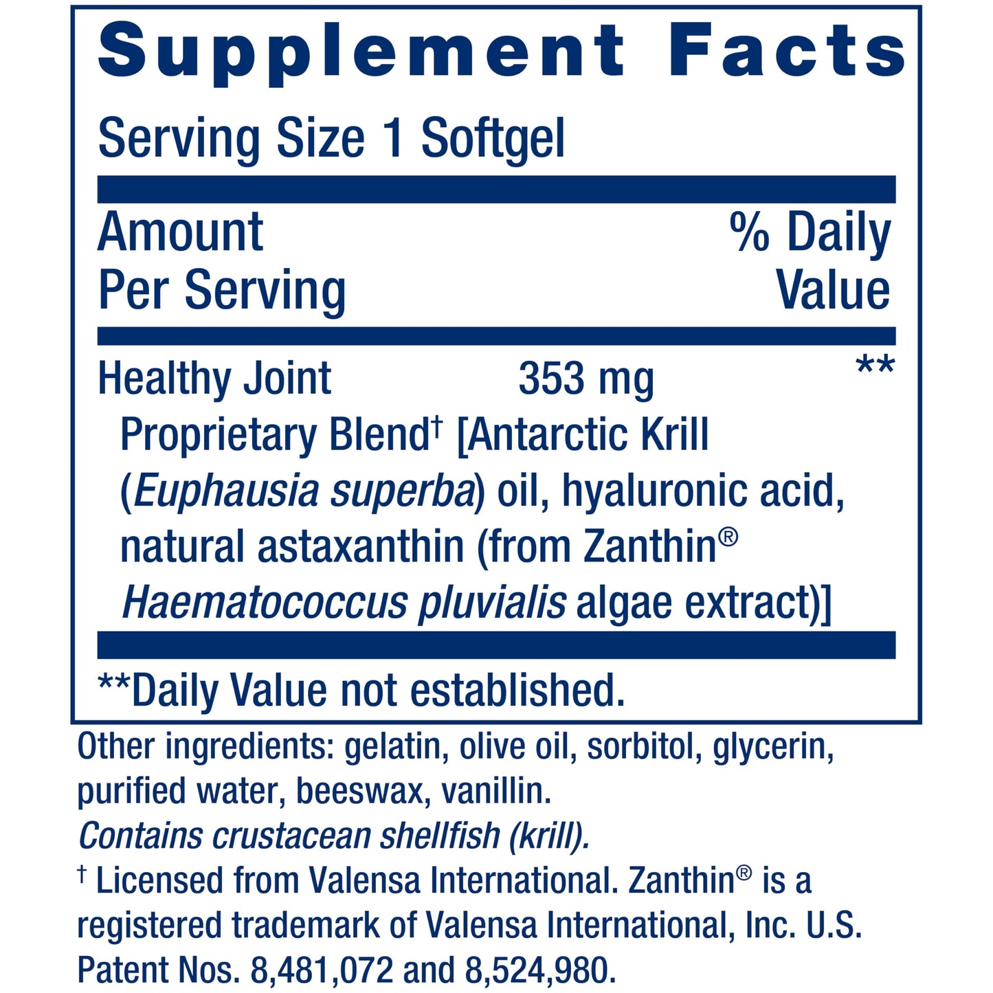 Antarctic krill oil and hyaluronic acid capsules for natural joint lubrication