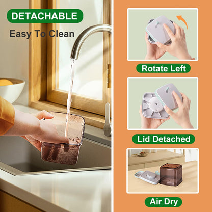 Ankou one push baby food storage container disassembled for cleaning instructions.