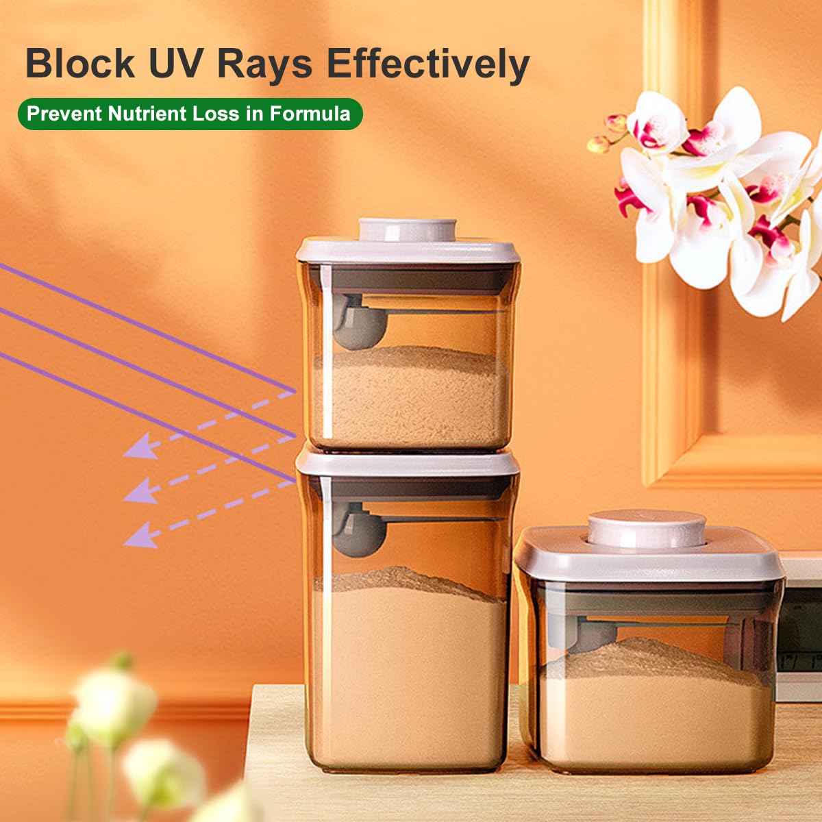 Ankou premium UV protective formula container close up of the hygienic spoon holder design.