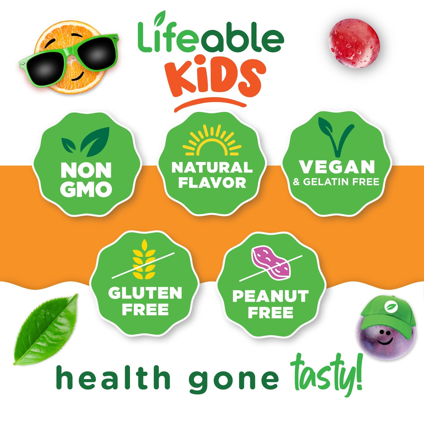 Authentic USA imported Lifeable dietary supplement bottle for children's cellular energy.