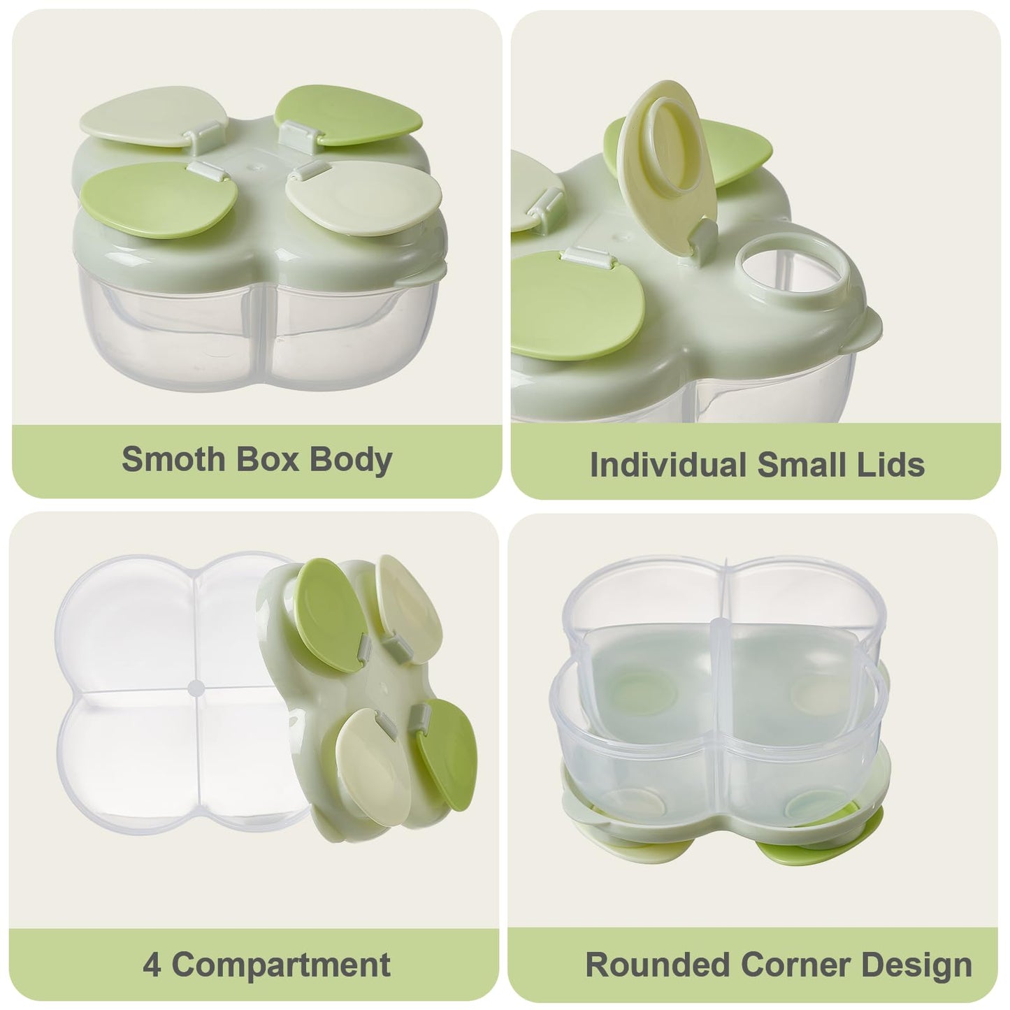 Close up of the spill proof seal on the portable baby food dispenser.