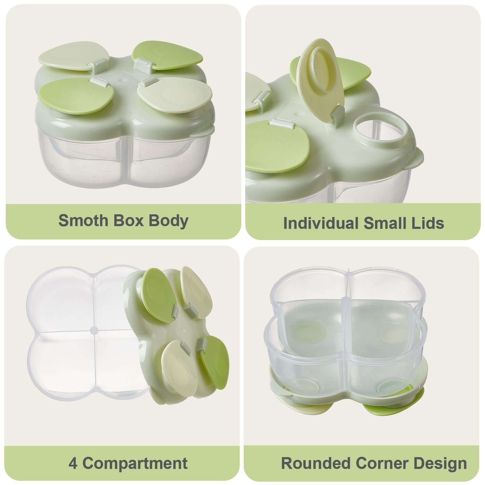 Close up of the spill proof seal on the portable baby food dispenser.