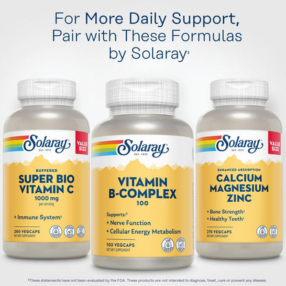 Solaray Vitamin B Complex lifestyle image demonstrating clean and premium health supplement sourcing