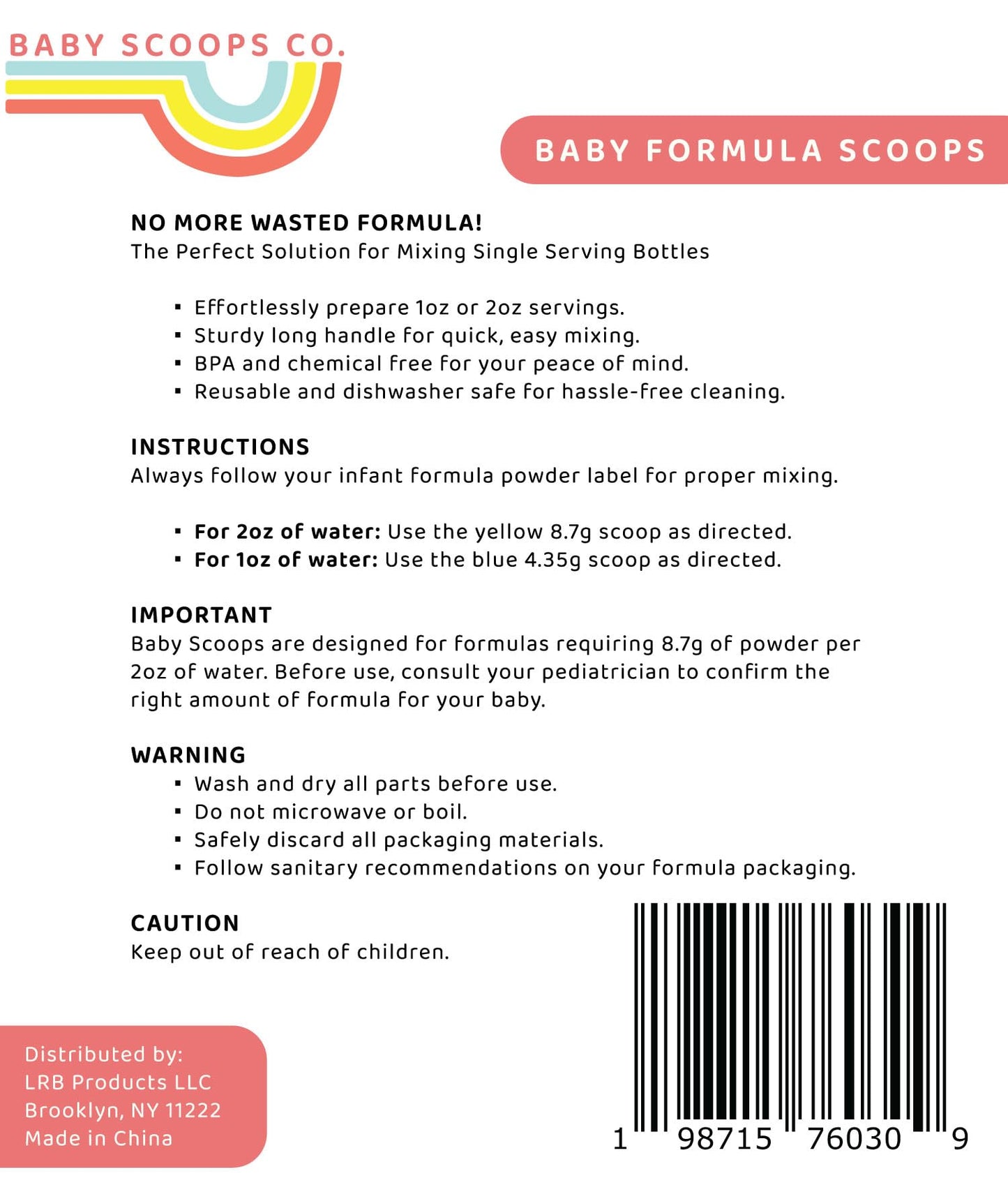 BPA free plastic baby milk powder scoop being leveled for a precise bottle feed