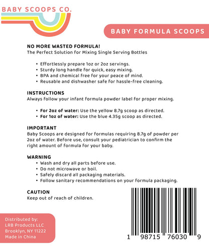 BPA free plastic baby milk powder scoop being leveled for a precise bottle feed