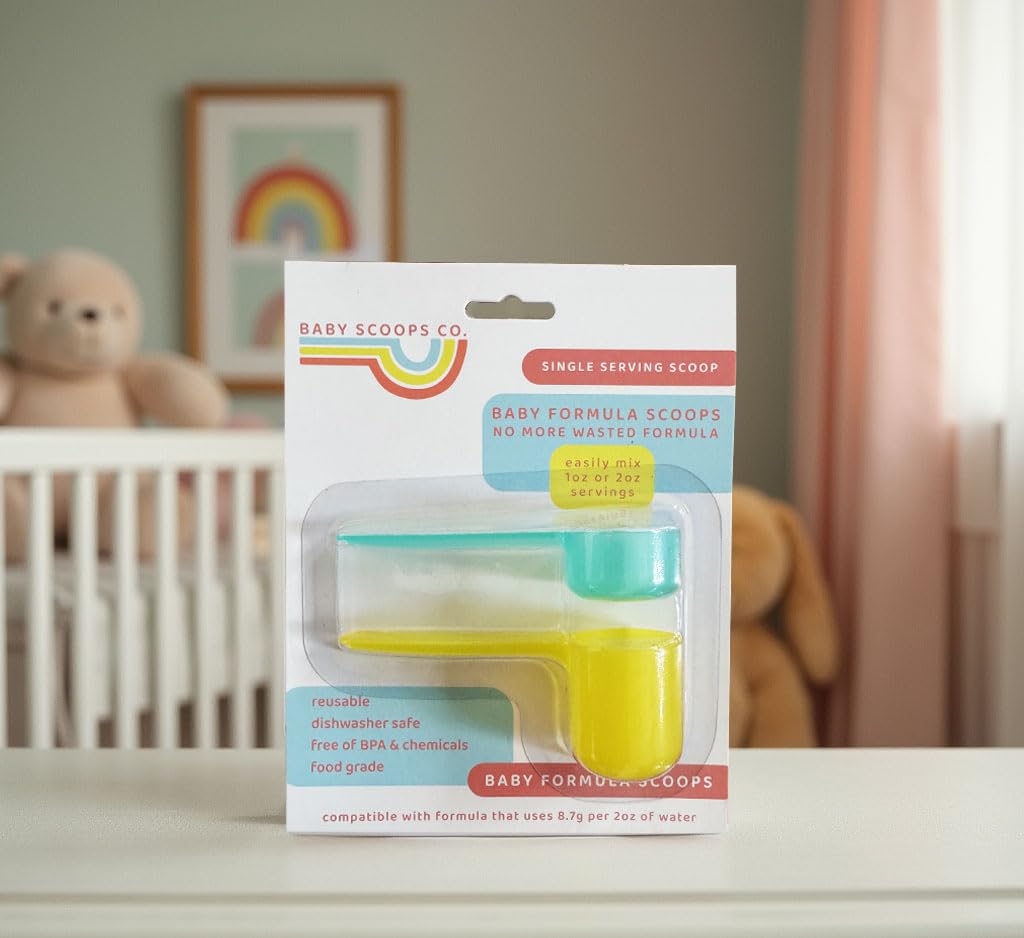 Side angle of the compact Baby Scoops Co single serving feeding accessory