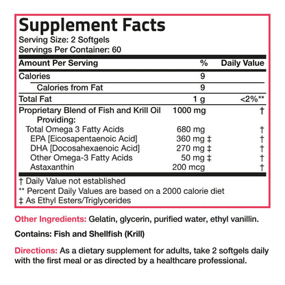 Bronson Omega 3 essential fatty acids premium blend container highlighting 1000 milligram potency.