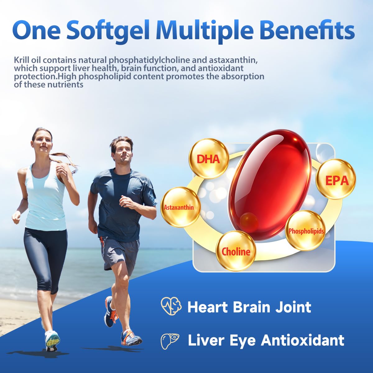 NYO3 1000 Mg marine phospholipid softgels premium health supplement