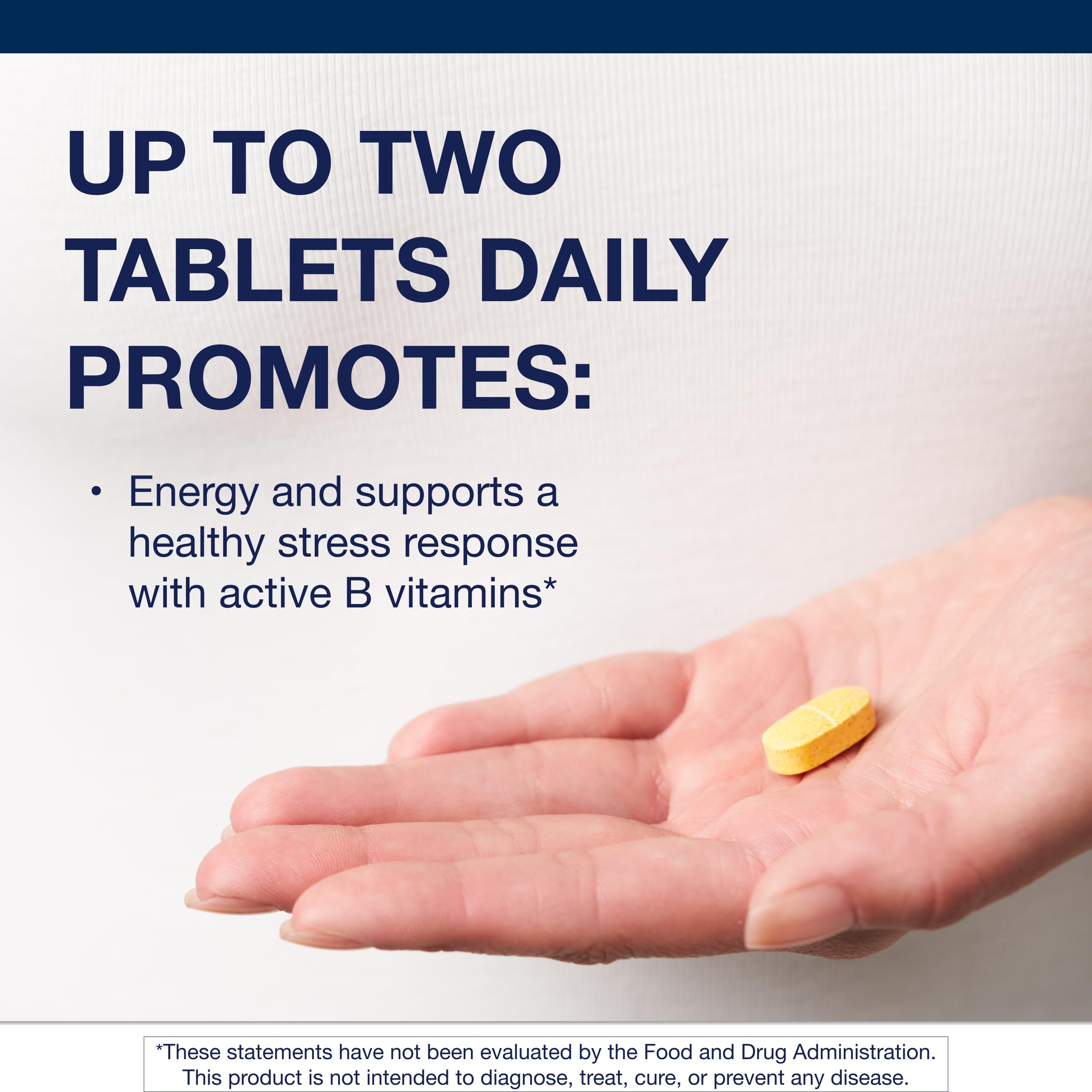 Metagenics active B6 B12 and folate supplement bottle displaying dietary information