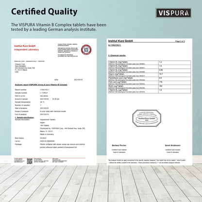 Vispura high potency health supplement made without magnesium stearate for stress management.