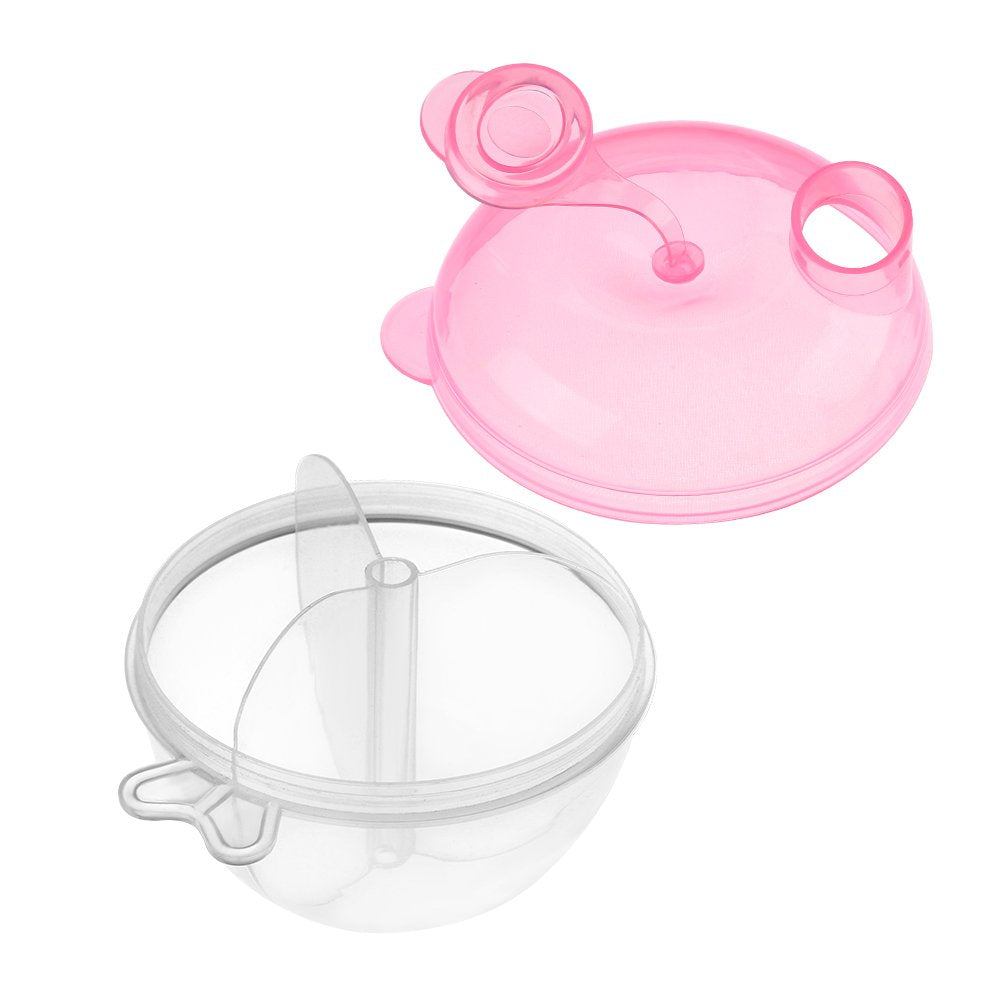 Accmor portable infant milk powder container showing the secure pouring spout cap to prevent formula spills.
