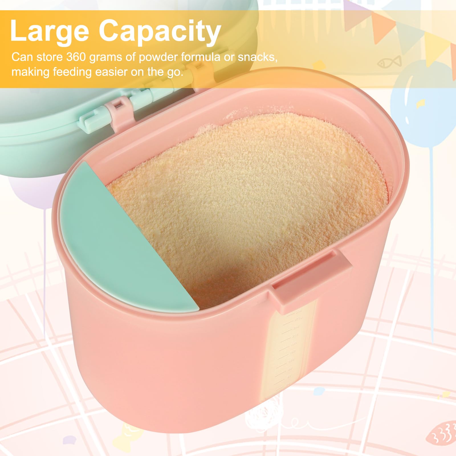 Airtight silicone sealing ring and outer buckle lock on pink Accmor formula dispenser