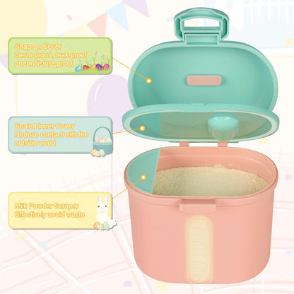 Accmor premium BPA-free food-grade baby snack and milk powder holder for diaper bags