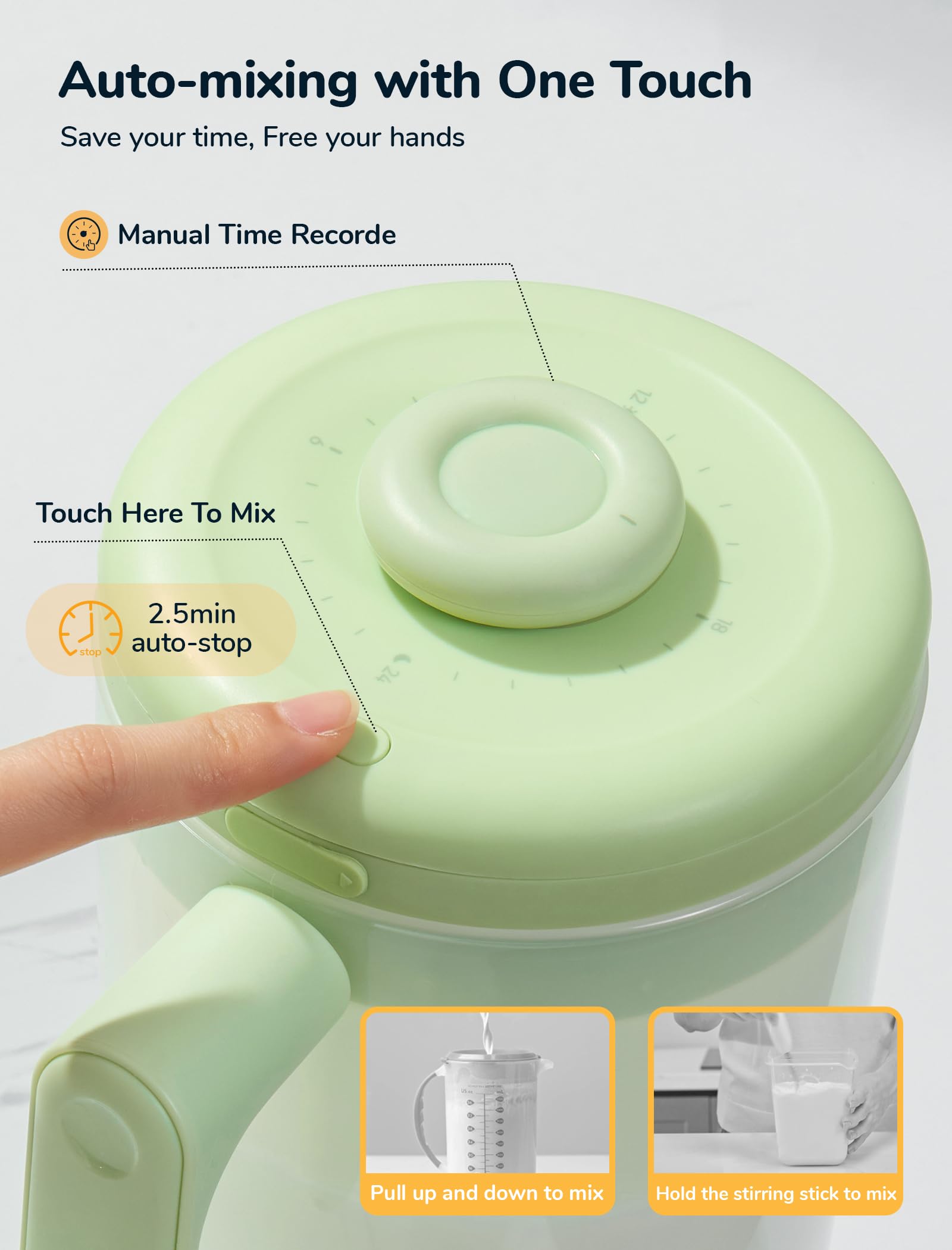 NehNeh Baby thirty six ounce infant formula maker locking lid feature