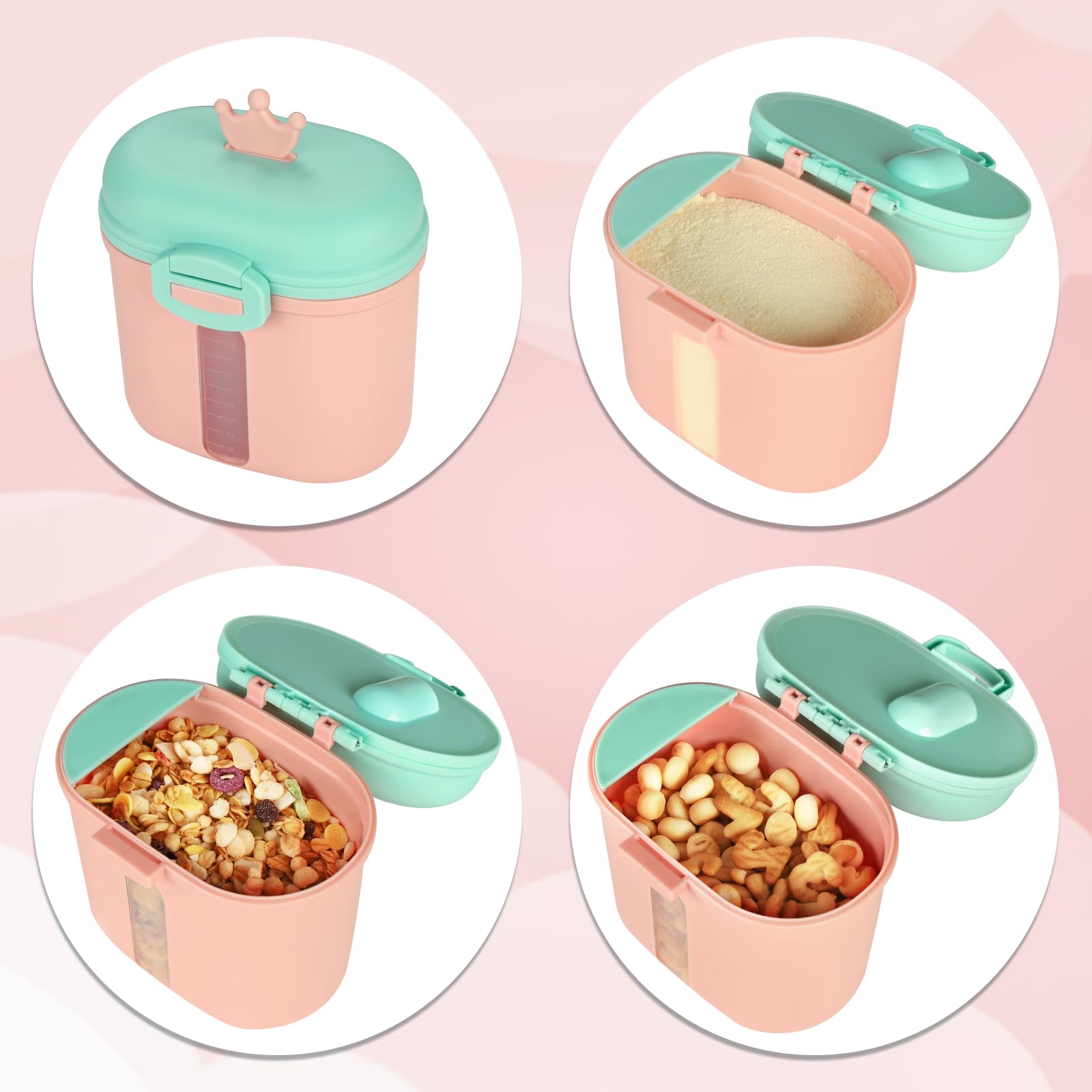 Accmor multi-purpose toddler food storage box filled with fresh fruits and snacks