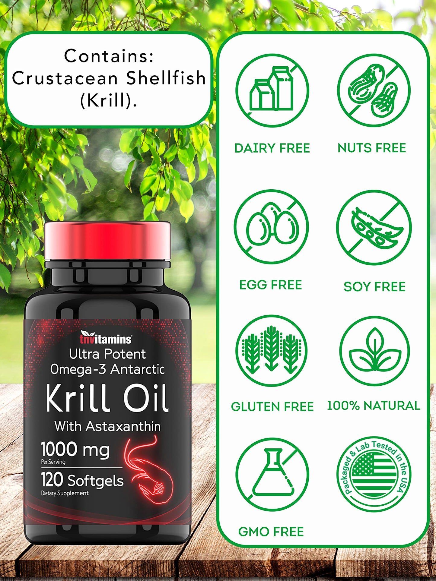 Authentic TNVitamins krill oil 120 count bottle imported directly to India