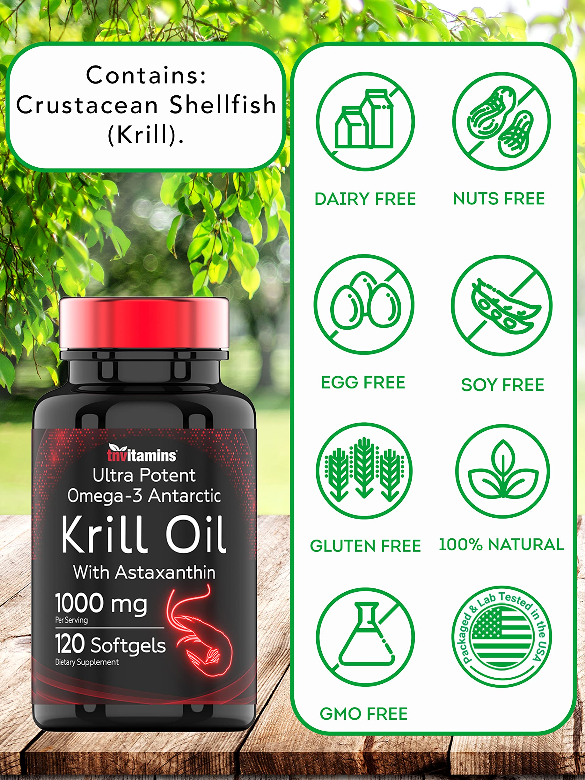 Authentic TNVitamins krill oil 120 count bottle imported directly to India