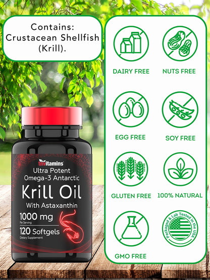 Authentic TNVitamins krill oil 120 count bottle imported directly to India