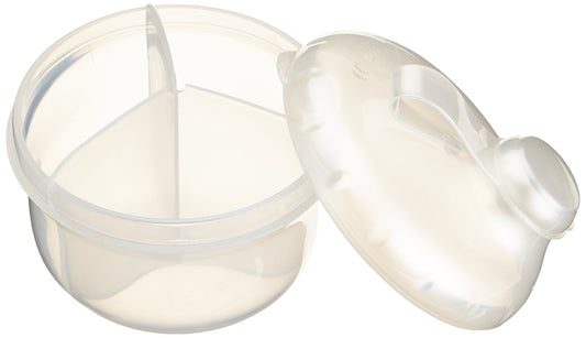 Nuby baby formula container with attached snap cap and sliding lid
