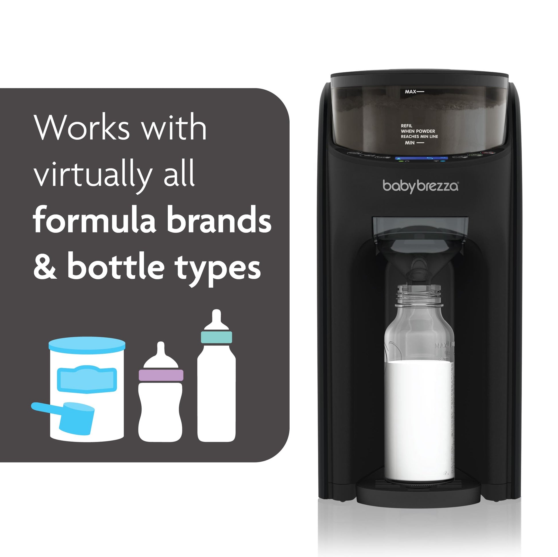 Baby Brezza formula powder container and internal blending system