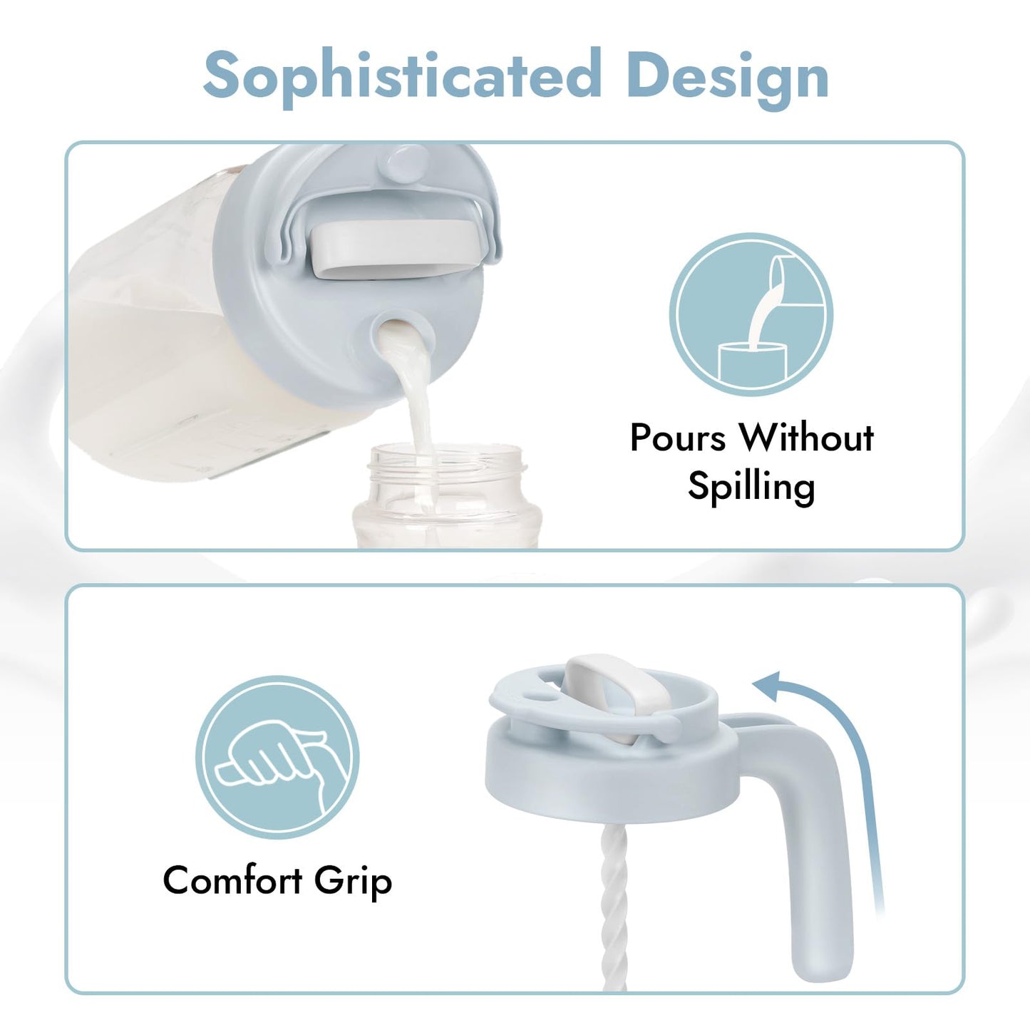 Papablic baby safe bpa free plastic stirring lid shown completely disassembled for cleaning
