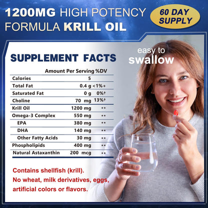 Zebora Krill Oil Omega 3 supplement supplement facts label showing EPA DHA and astaxanthin ingredients