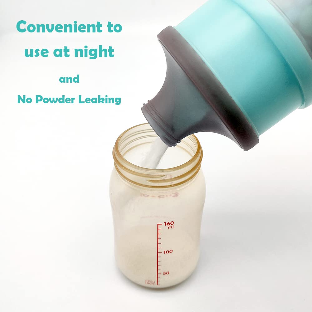 Two pack variation of the LADISO stackable formula container displaying the secure airtight sealing mechanism.