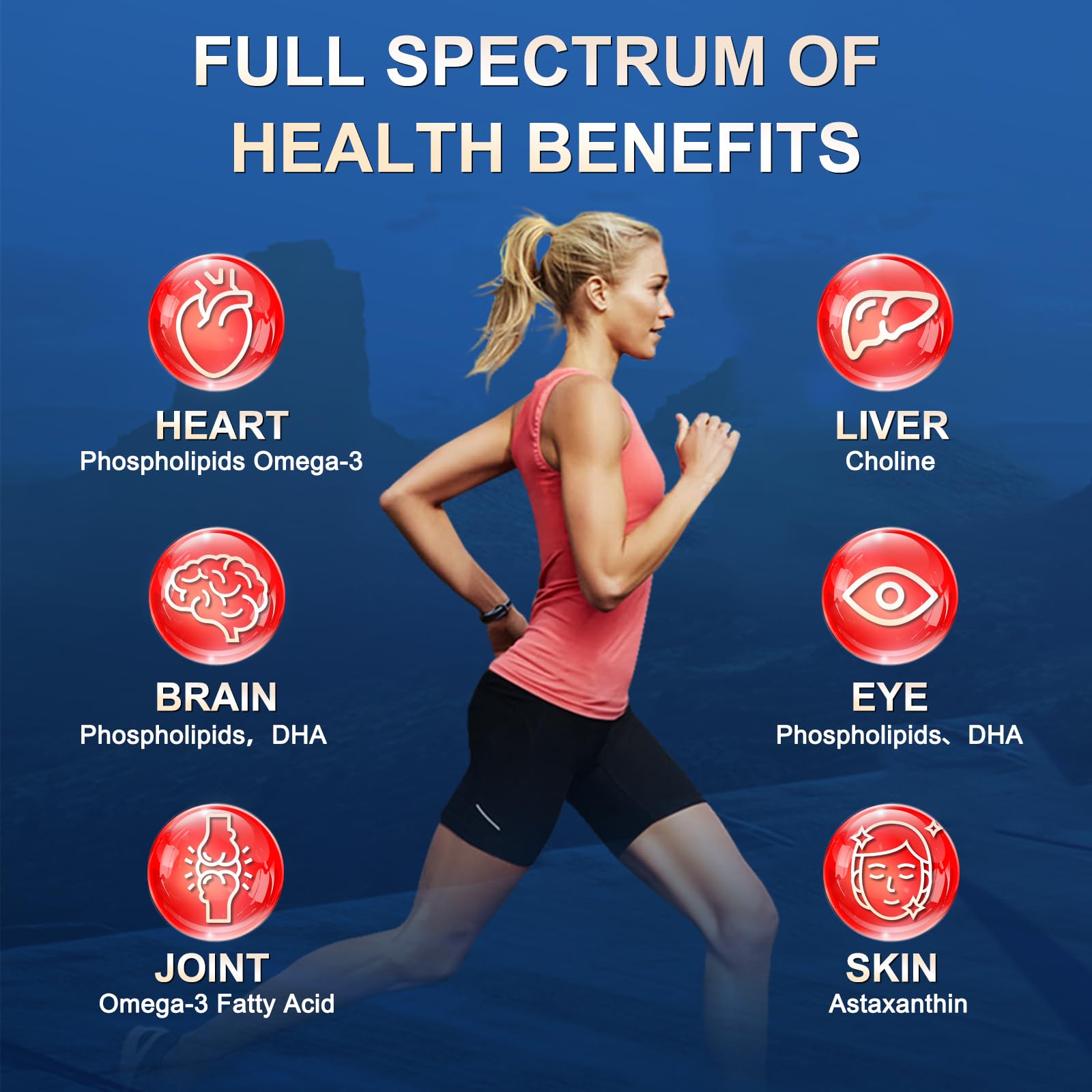 Zebora 1200 Milligrams krill oil dietary supplement bottle showing benefits for heart brain and joint health