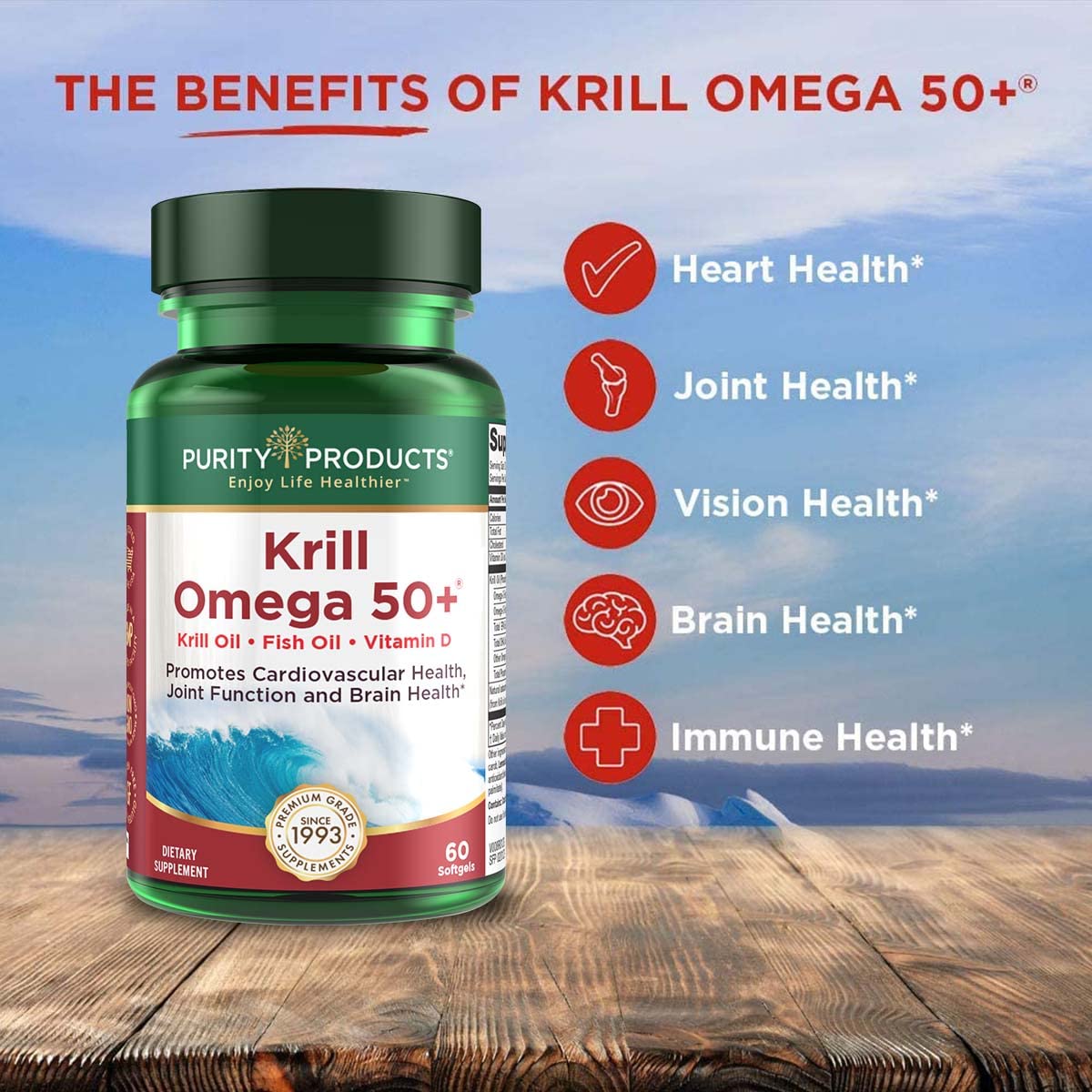 Premium USA imported omega 3 supplement with astaxanthin for heart and joint health.
