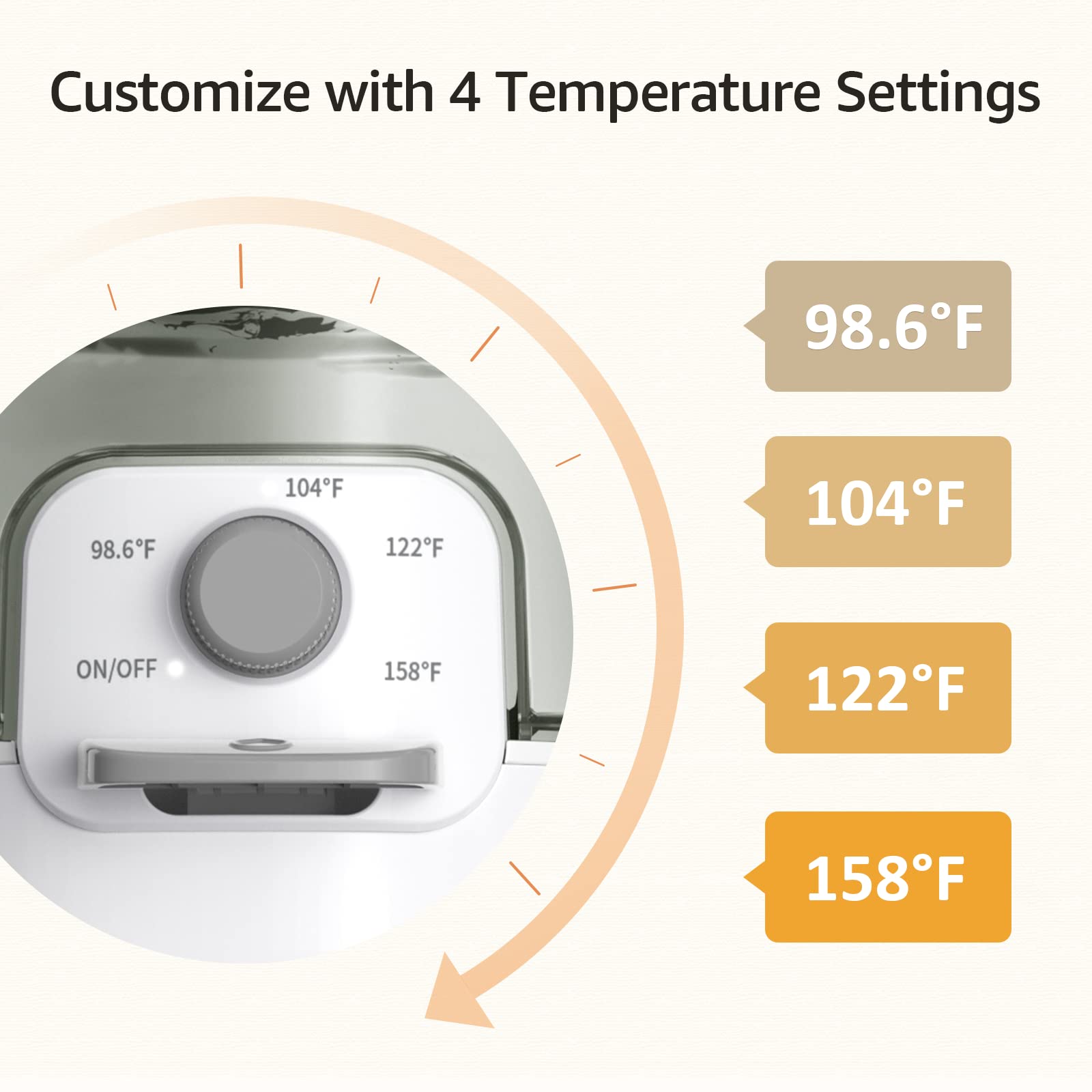 GROWNSY baby formula water warmer green variant with built-in night light active