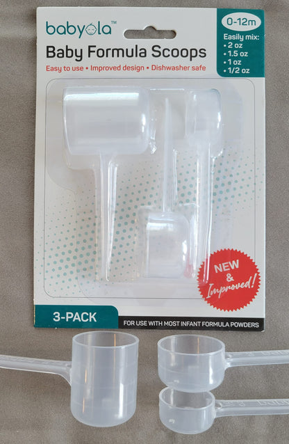 Babyola dishwasher safe infant formula dispensing scoops for newborns