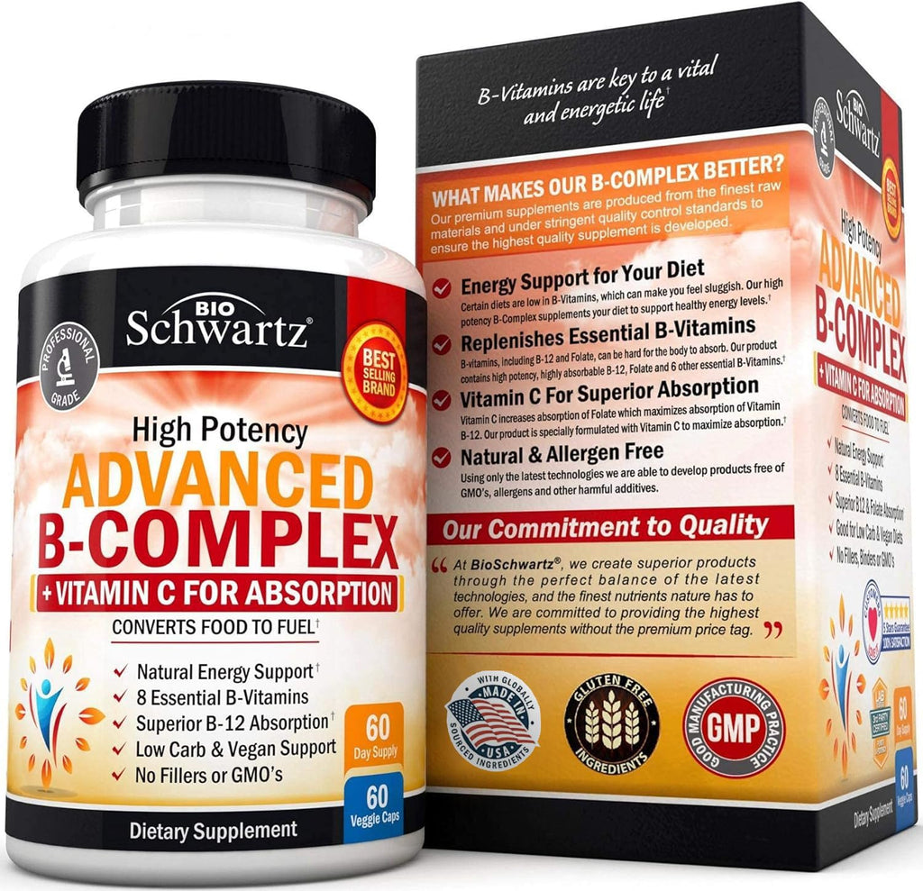BioSchwartz Methylcobalamin B12 and Folate capsules for cognitive performance