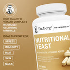 Dr. Berg non fortified nutritional yeast 270 vegan tablets packaging back labels