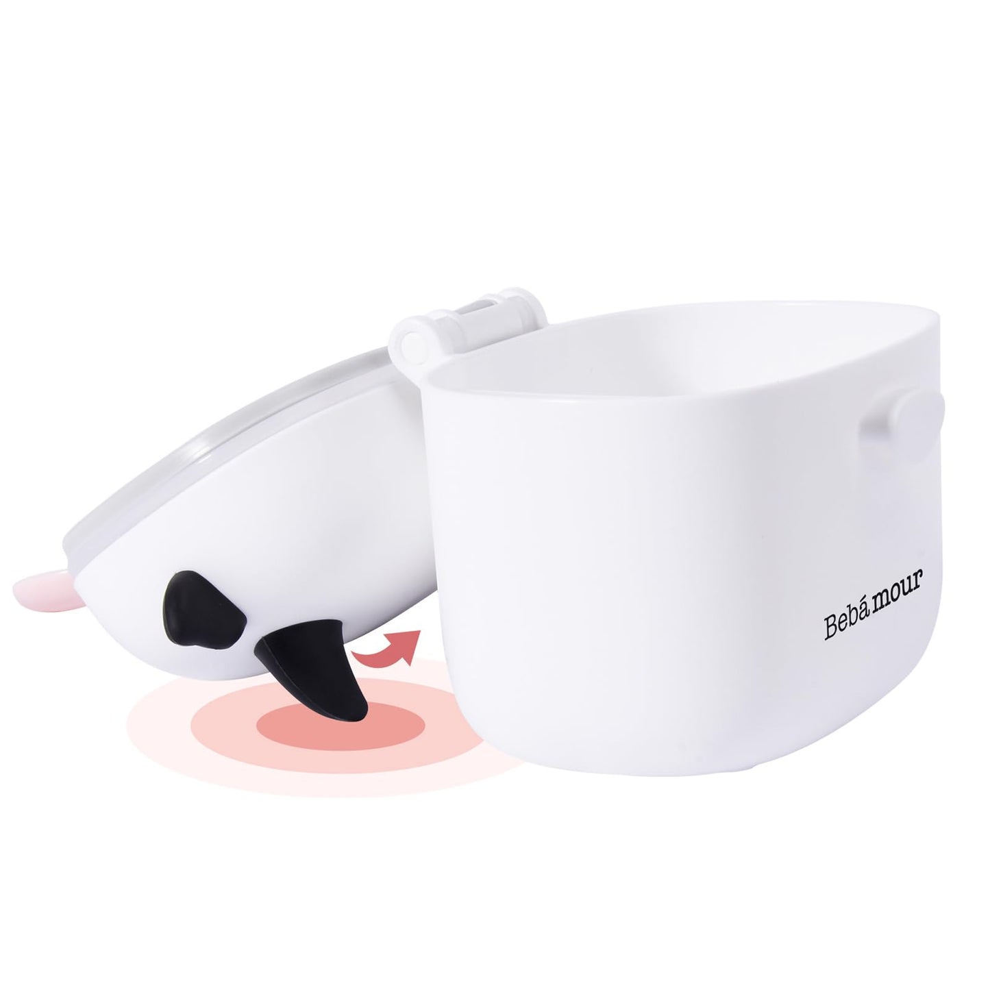 Bebamour portable formula holder airtight silicone seal close up view