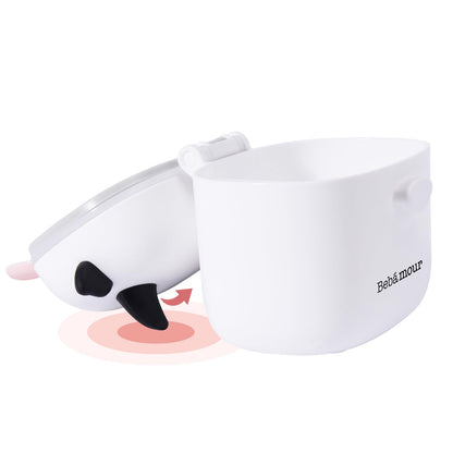 Bebamour portable formula holder airtight silicone seal close up view