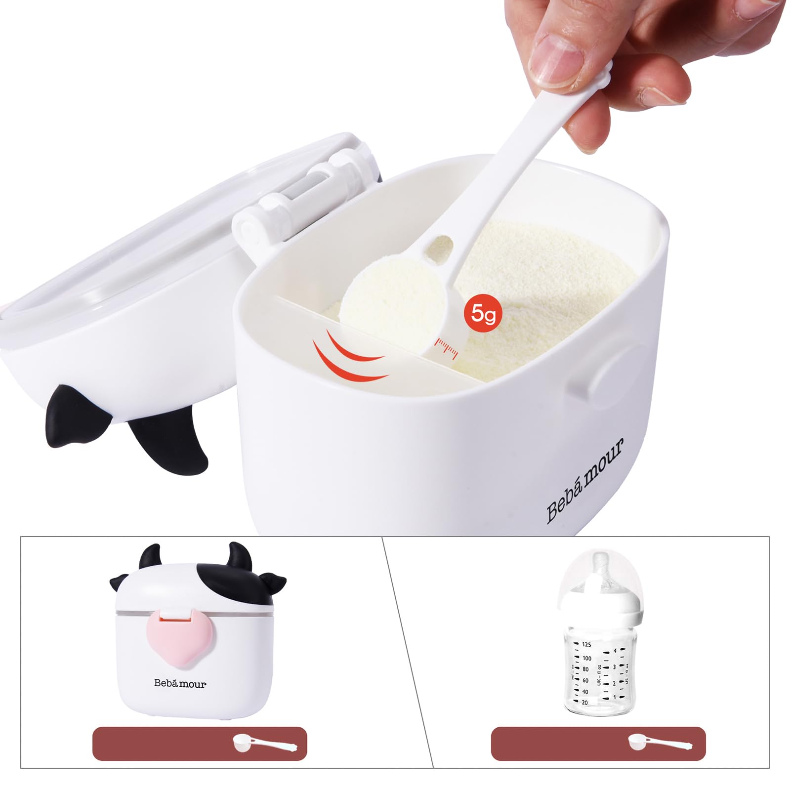 Bebamour baby snack box packed with fresh fruits and candies