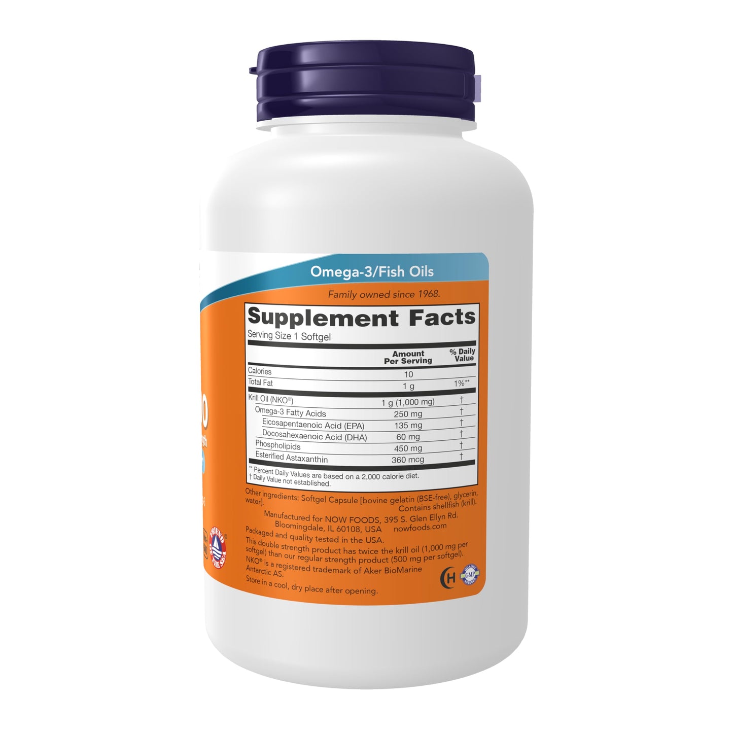 NOW Foods Neptune Krill Oil supplement facts label and ingredient details
