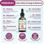 Sublingual vitamin B liquid dropper demonstrating easy dosage control.