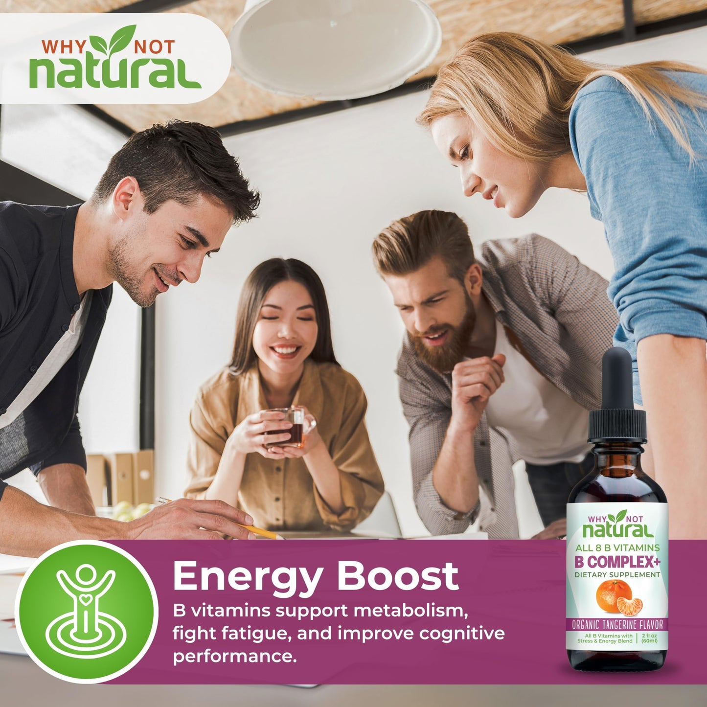 Authentic USA imported liquid vitamin B complex dropper bottle.