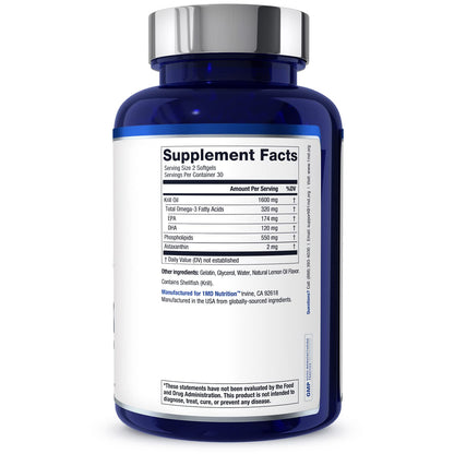 Sustainably sourced 1MD Nutrition marine phospholipid formula for cellular absorption