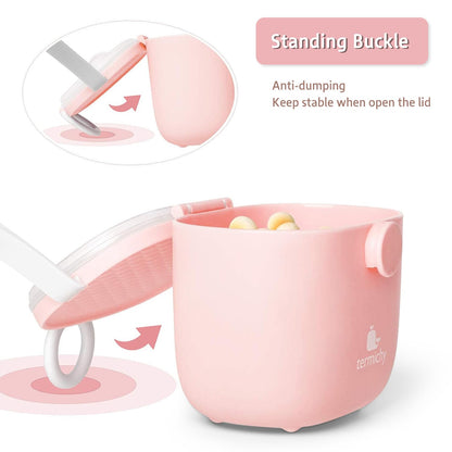 Termichy 500ml milk powder container being washed and sanitized for baby hygiene