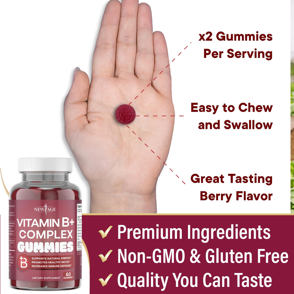 Two pack bundle of imported American vitamin B complex gummies for immune defense
