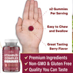 Two pack bundle of imported American vitamin B complex gummies for immune defense